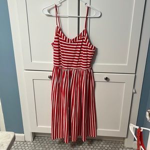 Lovely red and white striped Saint James dress size 8
